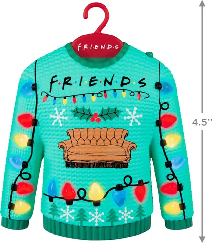 Miniatura 5 de Adorno Hallmark de Navidad para recuerdo de 2025, ¿podríamos ser más festivos? Musical con luz, regalos de la serie de TV Friends