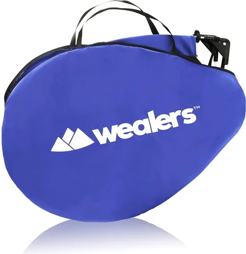 Miniatura 6 de Juego de 2 porterías de fútbol plegables con bolsa de viaje, redes de portería de fútbol ultra portátiles de 4 pies para la playa, parque infantil