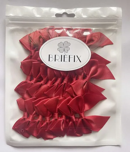 Miniatura 5 de 25 lazos de cinta de satén con almohadillas de gel adhesivas extraíbles (rojo)