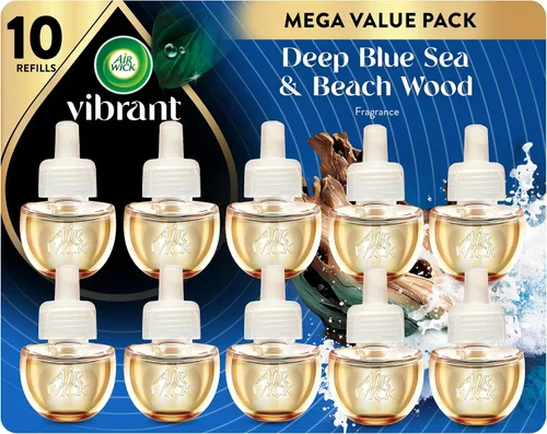 Miniatura 13 de Air Wick Vibrante repuesto de aceite perfumado para enchufar, infundido con aceites esenciales, ambientadores enchufables para el hogar, madera azul