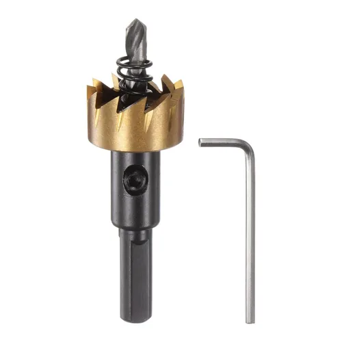Miniatura 16 de HARFINGTON Sierra de agujero 0.472 in (1/2") M35 HSS (acero de alta velocidad) recubierto de titanio cortador de broca abridor para acero inoxidable