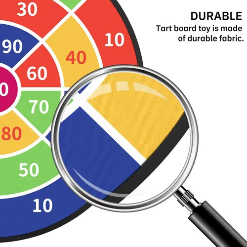 Miniatura 8 de TEMI - Tablero de dardos grande de 29 pulgadas para niños, juguetes para niños con 20 bolas, juguetes de juego de fiesta para interiores