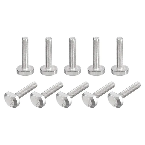 Miniatura 14 de uxcell Pernos de ranura en T, 20 piezas M5x16mm ranura en T Pernos deslizantes Pernos deslizantes 304 Tornillos en forma de T de acero inoxidable