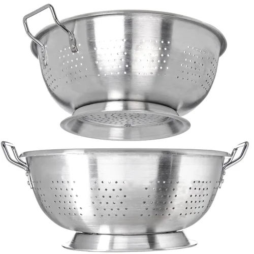 Miniatura 2 de Carlisle FoodService Colador para cocina, 60277, colador de aluminio pesado de 16 cuartos de galón con asas remachadas, esenciales de cocina