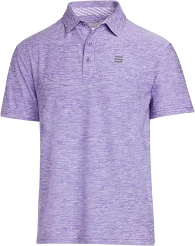 Three Sixty Six - Camisetas de golf para hombre, camiseta tipo polo de manga corta con cuello atlético e informal y material Dry-Fit