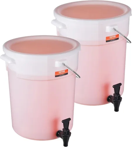 Miniatura 11 de VEVOR Dispensador de bebidas, 3 galones *2 dispensadores de bebidas para fiestas, dispensador de jugo de plástico con llave y tapa, dispensador