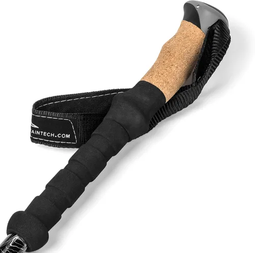 Miniatura 6 de Cascade Mountain Tech - Bastones de senderismo de fibra de carbono, bastones para caminar o hacer senderismo con seguros ajustables rápidos Verde