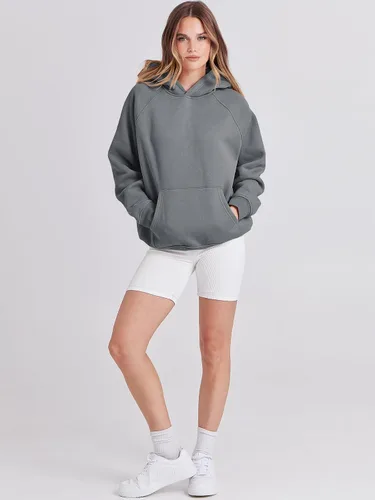 Miniatura 5 de ANRABESS - Sudaderas con capucha para mujer, sobre talla, de vellón de manga larga, modelo de 2024, para otoño