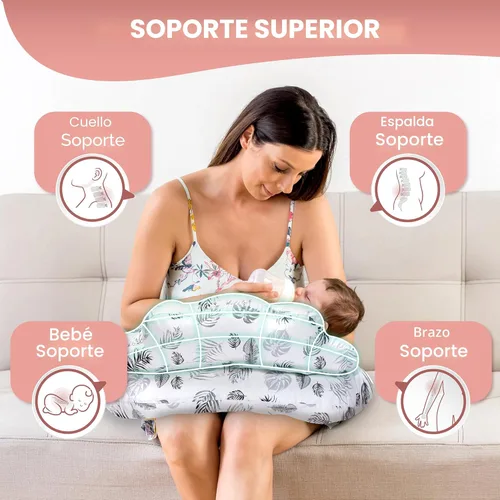 Miniatura 4 de Almohada de lactancia PILLANI para lactancia materna, almohadas de lactancia para el apoyo de la mamá y la comodidad del bebé, cubierta de algodón