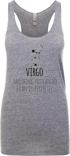 Miniatura 9 de Camiseta sin mangas con espalda cruzada para mujer, regalo para ella, camisas con refranes, camiseta de yoga, zodiaco