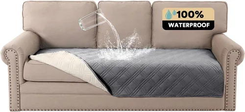Miniatura 26 de PrinceDeco - Funda para sofá reclinable 100% impermeable, funda para sofá para sala, protector de muebles resistente al agua con correas elásticas