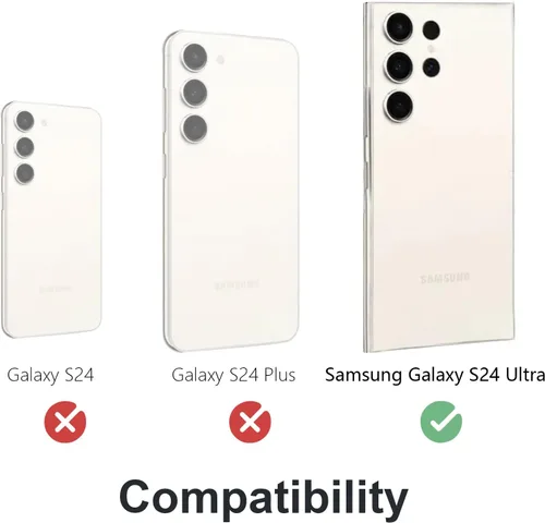 Miniatura 2 de Lunivop Para Samsung Galaxy S24 Ultra Funda TPU Marco y Volver PU Cubierta de cuero Funda de silicona delgada para S 24 Ultra 6.8 '' 5G 2024 a