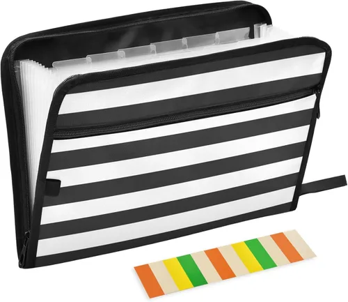 Miniatura 15 de Gredecor 13 Pockets File Folder Organizer A4/Letter Water Resistant Document Bag with Zipper Filing Folder Expanding File Pouch Storage for School