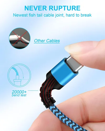 Miniatura 4 de Cable USB C para iPhone Air iPhone 17e 17 Pro Max 17 Pro 17 16e 16 Pro 15 Pro/Plus, 2 unidades de cable de carga rápida USB a Usbc, cable de carga