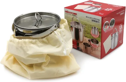 Miniatura 9 de Hervidor de té para camping, cafetera portátil de 1.2 L, olla de campamento al aire libre, con asas y con tapas para camping, senderismo, picnic