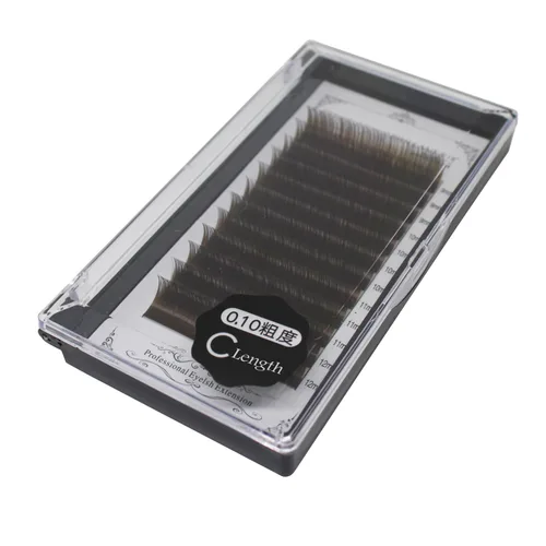 Miniatura 9 de Scala - Pestañas postizas de grosor de 0.004 in, rizo C, marrón claro, marrón oscuro, negro y marrón, extensión de pestañas postizas naturales