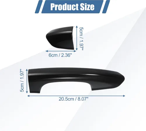 Miniatura 7 de X AUTOHAUX 4 piezas Cubierta de Moldura para Manija de Puerta Lateral Exterior de ABS para Ford Fusion Mondeo 2013-2019 para Ford Edge 2015-2022