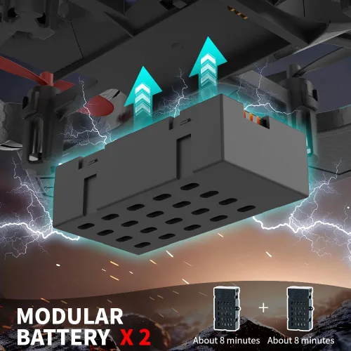 Miniatura 8 de Avión de control remoto para niños principiantes de 8 a 12 años, avión RC con luz, juguete de combate de 360°, rollo de acrobacias, regalos