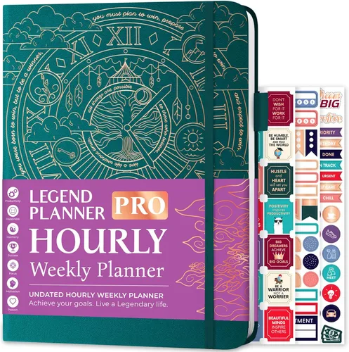 Miniatura 18 de Legend Planner PRO Horario Diario y Semanal - Organizador Diario y Semanal con Espacio para Horas. Agenda de Citas y Diario para Trabajo y Personal