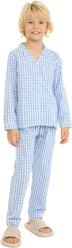 Miniatura 2 de Mud Kingdom Conjunto de pijama Boutique para niñas y niños, ropa de dormir de manga larga con cuello