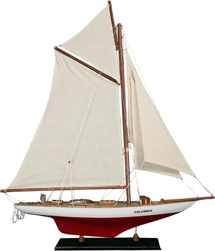 Miniatura 9 de vinacreations Atlantic Yacht modelo de madera de barco de 24 pulgadas, estanque, yate, velero, modelo de madera americana, barco, artesanía, hogar