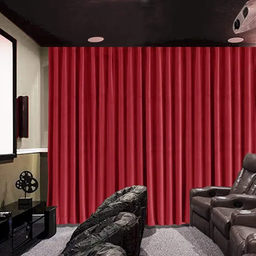 Miniatura 21 de cololeaf Panel de cortinas opacas de terciopelo con forro para cine en casa, cortina de ganchos planos para barra transversal o pista, 100 pulgadas