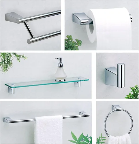 Miniatura 4 de Gatco 4716 Bleu - Estante de vidrio rectangular, cromado o montado en la pared, 20.13 x 4.30 pulgadas, para baño