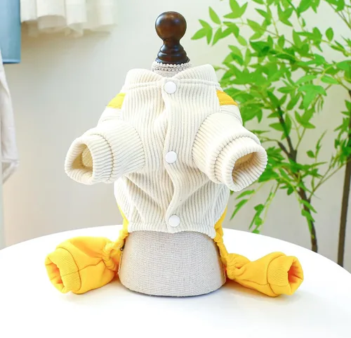 Miniatura 6 de Overoles para mascotas, suéteres para perros y gatos, ropa de invierno, ropa para perros pequeños, ropa de pana para mujer, lindo patrón de tigre