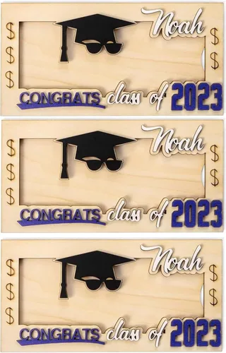 Miniatura 8 de Titular de regalo de dinero de graduación con nombre personalizado, caja de tarjetas de graduación, soporte para dinero de la clase de 2024, regalo