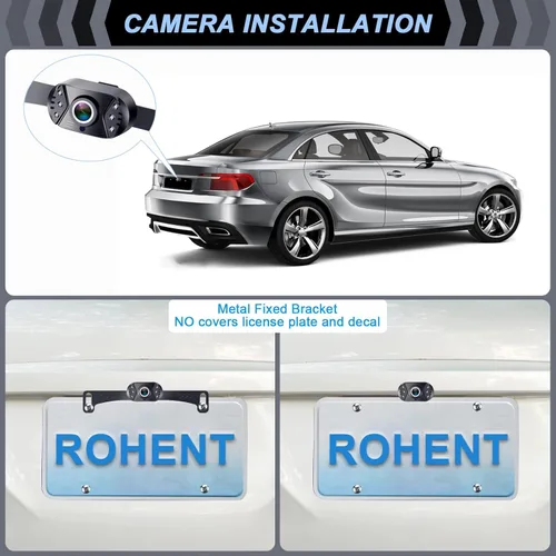 Miniatura 8 de Cámara de respaldo HD 1080P para automóviles, visión nocturna, gran angular de 170°, impermeable, fácil instalación, imagen clara para camiones