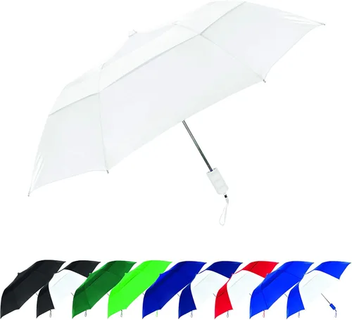 Miniatura 2 de STROMBERGBRAND UMBRELLAS Paraguas de viaje plegable y compacto de 42 pulgadas con ventilación, resistente y duradero, ligero, para lluvia, viento