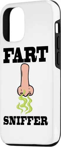 Miniatura 2 de iPhone 12/12 Pro Fart Sniffer Shirt, Gross Dad Joke camiseta, extraño y divertido estuche de pedos