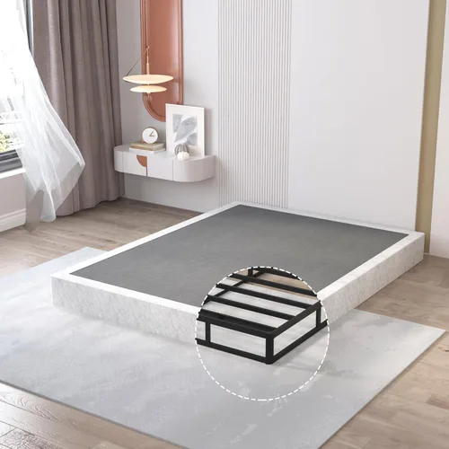 Miniatura 14 de OSASET Base de resortes de perfil bajo tamaño individual - Base de resortes de 7,6 cm (3,0 pulgadas) para cama pesada de tamaño individual, base