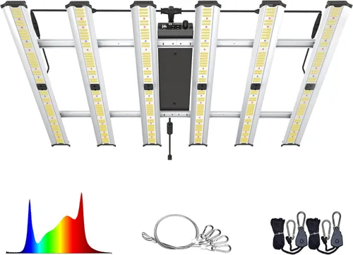 Miniatura 13 de Luz de Cultivo FARMLITE Luces LED de Cultivo para Plantas de Interior Espectro Completo Luz de Crecimiento de Plantas Lámparas Colgantes de Cultivo