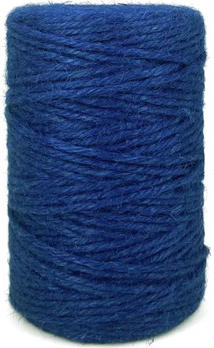 Leecogo - Cuerda de yute azul rey de 2.5mm, 100 metros, cuerda de jardín resistente para manualidades, plantas y proyectos decorativos Azul real