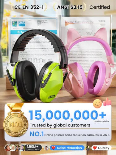 Miniatura 6 de Dr.meter - Auriculares con cancelación de ruido para niños y adultos, 2 PAQUETES, SNR27.4, protección auditiva, orejeras ajustables para Monster
