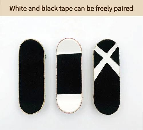 Miniatura 5 de Cinta de agarre de espuma para diapasón, cinta antiderrapante para monopatín de dedo 40mmX110mm (8 piezas negras 4 piezas blancas)