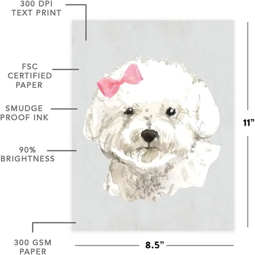 Miniatura 74 de Andaz Press Póster impreso para pared de perro, 8.5 x 11 pulgadas, Bulldog inglés con gafas negras, 1 paquete, regalo de cumpleaños de Navidad, sin
