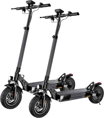 Miniatura 12 de Scooter eléctrico para adultos, velocidad de 38/28 MPH, rango de 55/28 millas, potente motor de 2400/1000 W, neumáticos todoterreno de 10 pulgadas