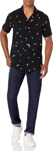 Miniatura 5 de Goodthreads Camisa hawaiana de manga corta con cuello de campamento para hombre
