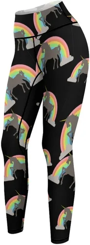 Miniatura 6 de Rainbow Unicorn Workout Leggings for Women High Waisted Tummy Control Yoga Pants