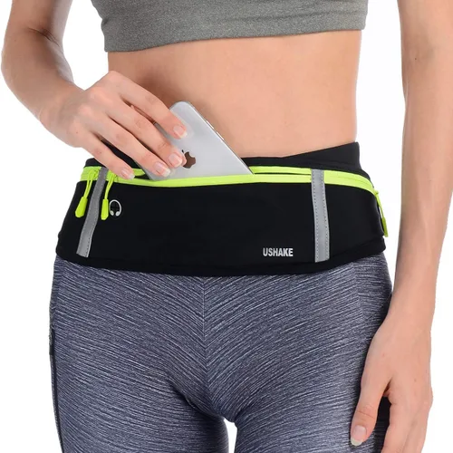 Miniatura 11 de USHAKE Cinturón Delgado para Correr, Riñonera de Entrenamiento para Hombres y Mujeres, Paquete de Cintura para Ejercicio con Soporte para iPhone
