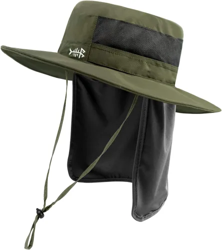Miniatura 20 de BASSDASH Sombrero de pesca solar UPF 50+ resistente al agua con solapa desmontable para el cuello