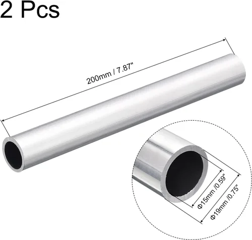 Miniatura 31 de uxcell Tubo Redondo de Aluminio 6063, 10 mm DE 6 mm DI 200 mm Longitud Tubo para Proyectos de Industria DIY, 2 Piezas