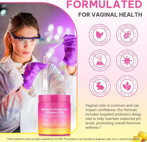 Miniatura 3 de Paquete de 2 gomitas de probióticos femeninos, probiótico vaginal para mujeres, gomitas de equilibrio femenino de pH para olor saludable, mejora