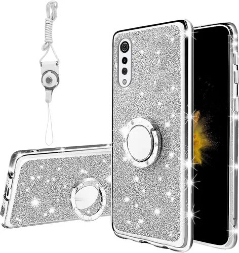 Miniatura 12 de nancheng Bonita funda de teléfono con purpurina para LG Velvet 5G (LM-G900)/LG Velvet 5G UW Lujo Brillante Suave TPU Anti arañazos Anti-caída Oro