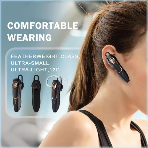 Miniatura 4 de Auricular Bluetooth V5.4, auricular Bluetooth con micrófono, cancelación de ruido, manos libres Bluetooth para teléfono celular con 36 horas