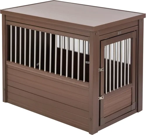 New Age Pet ECOFLEX InnPlace - Jaula para perros y mesa auxiliar, perrera estilo muebles de interior, para perros pequeños, medianos, grandes y XL,
