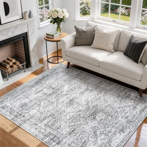 Miniatura 55 de 5x7 Area Rugs for Living Room Rug Washable: Abstract Rug for Dining Room Bedroom Carpet Non Slip 5 by 7 Indoor Modern Nursery Home Office Beige