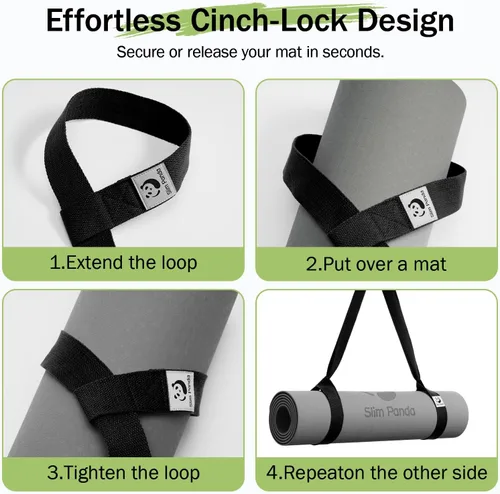 Miniatura 6 de Slim Panda Yoga Mat Straps for Carrying, Adjustable Yoga Mat Carrier Sling Fits All Mats(Mat Not Included)